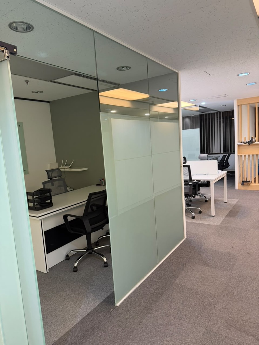 Workspaces inside the AHB office